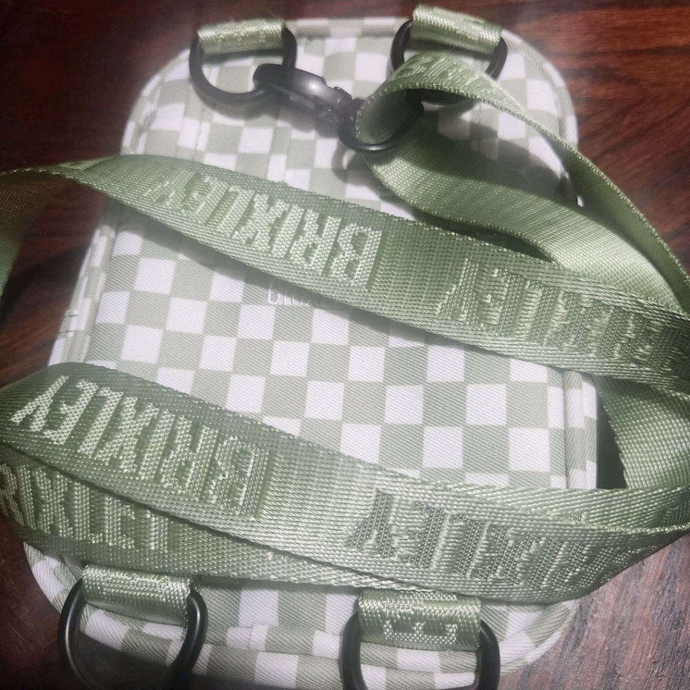 Brixley Small Green/ White Checkered Crossbody Bag with Built-In Card Holder - Picture 4 of 10